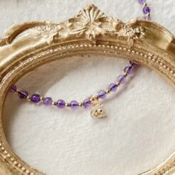 Bracelet De Cheville Améthyste – Fleur Délicate 13 Bracelet De Cheville Améthyste – Fleur Délicate -Moment Ici bracelet de cheville amethyste fleur delicate 4