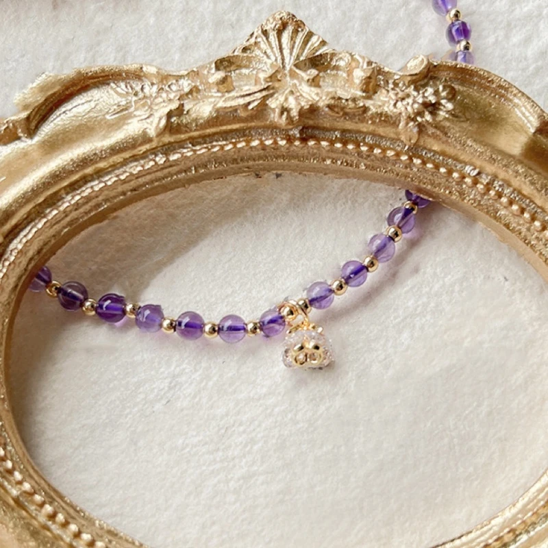 Bracelet De Cheville Améthyste – Fleur Délicate 7 Bracelet De Cheville Améthyste – Fleur Délicate – Image 5