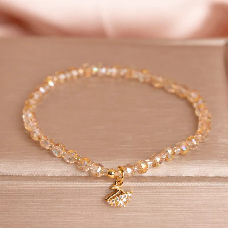 Bracelet De Cheville Citrine – Cygne Brillant 3 Bracelet De Cheville Citrine – Cygne Brillant