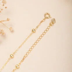 Bracelet De Cheville Jade – Paix Et Harmonie, Argent Plaqué Or -Moment Ici bracelet de cheville jade paix et harmonie argent plaque or 1