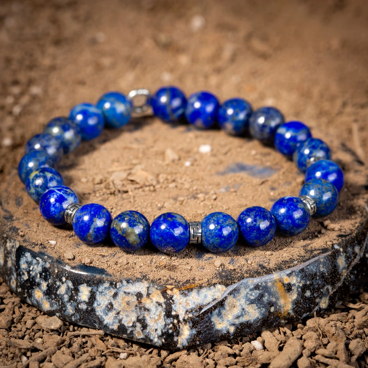Bracelet Homme Lapis Lazuli – Discretion, Argent 925 4 Bracelet Homme Lapis Lazuli – Discretion, Argent 925 – Image 2