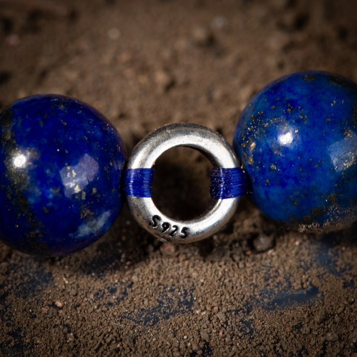 Bracelet Homme Lapis Lazuli – Discretion, Argent 925 6 Bracelet Homme Lapis Lazuli – Discretion, Argent 925 – Image 4