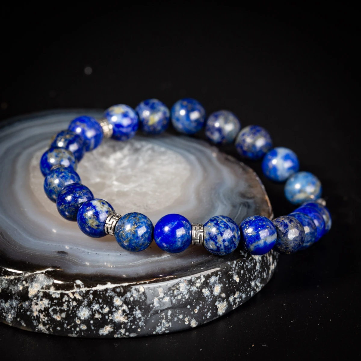 Bracelet Homme Lapis Lazuli – Discretion, Argent 925 5 Bracelet Homme Lapis Lazuli – Discretion, Argent 925 – Image 3