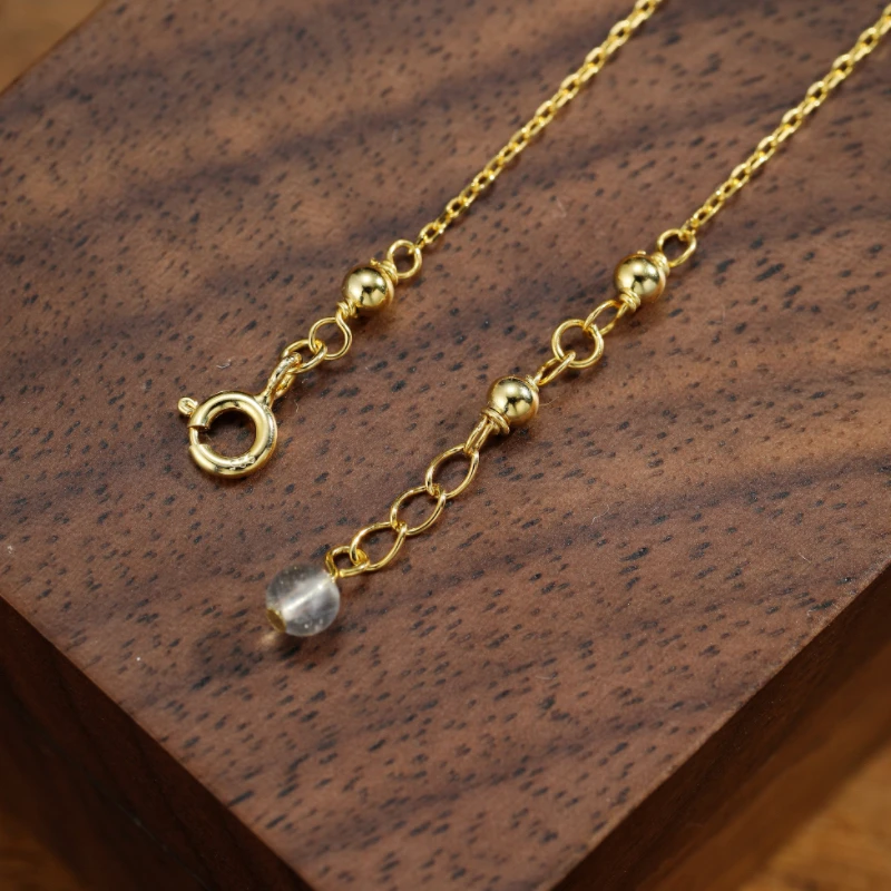 Bracelet Labradorite – Mystère, Argent Plaqué Or 8 Bracelet Labradorite – Mystère, Argent Plaqué Or – Image 6