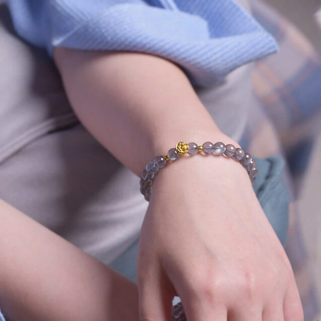 Bracelet Labradorite – Rose Doré 5 Bracelet Labradorite – Rose Doré – Image 3