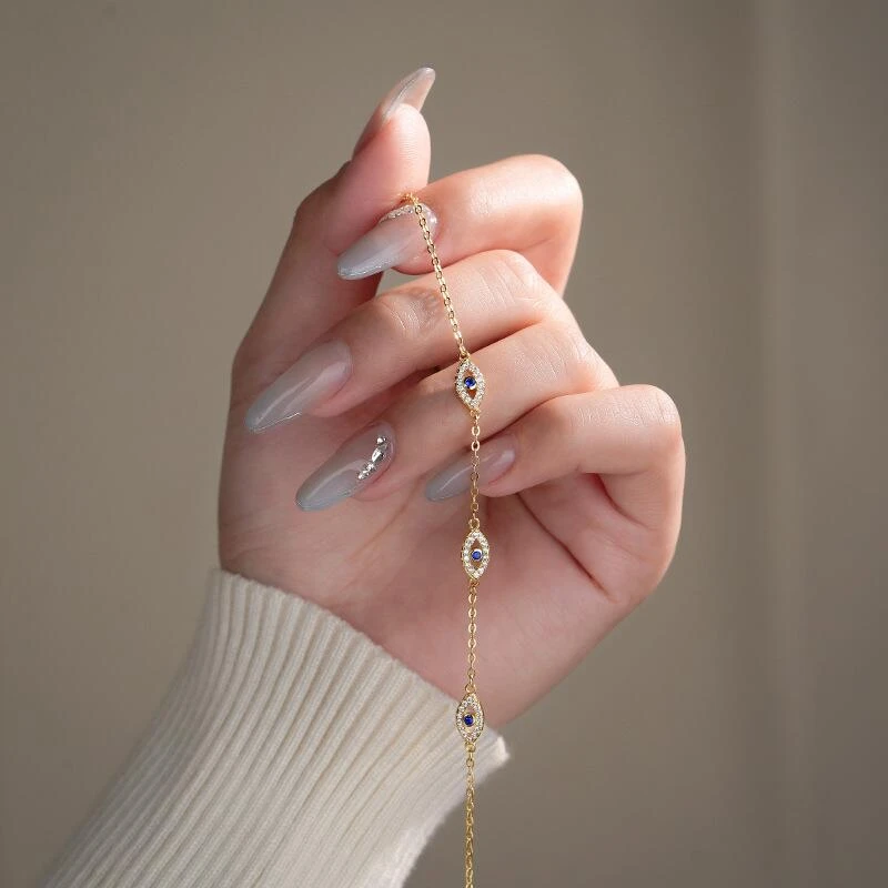 Bracelet Mauvais Œil – Bouclier D’Énergie, Argent Plaqué Or 5 Bracelet Mauvais Œil – Bouclier D’Énergie, Argent Plaqué Or – Image 3