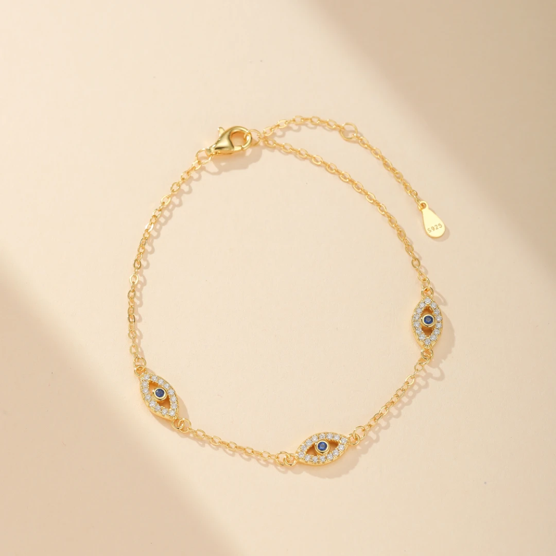 Bracelet Mauvais Œil – Bouclier D’Énergie, Argent Plaqué Or 3 Bracelet Mauvais Œil – Bouclier D’Énergie, Argent Plaqué Or