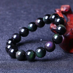 Bracelet Obsidienne Arc-en-ciel – Vitalité -Moment Ici bracelet obsidienne arc en ciel vitalite 5