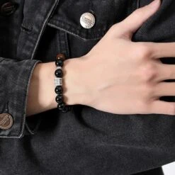 Bracelet Obsidienne Et Œil De Tigre – Mystique Harmonie, Argent 14 Bracelet Obsidienne Et Œil De Tigre – Mystique Harmonie, Argent -Moment Ici bracelet obsidienne et oeil de tigre mystique harmonie argent 1