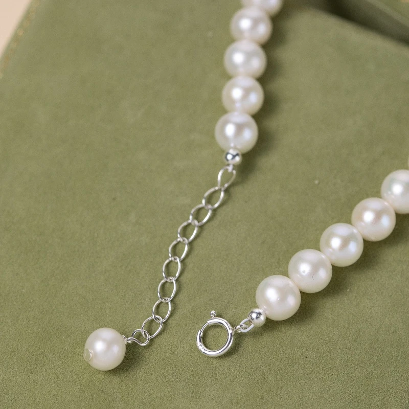 Bracelet Perle Et Aigue Marine – Harmonie Océanique, Argent 8 Bracelet Perle Et Aigue Marine – Harmonie Océanique, Argent – Image 6