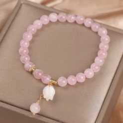 Bracelet Quartz Rose – Douceur De Tulipe 13 Bracelet Quartz Rose – Douceur De Tulipe -Moment Ici bracelet quartz rose douceur de tulipe 2