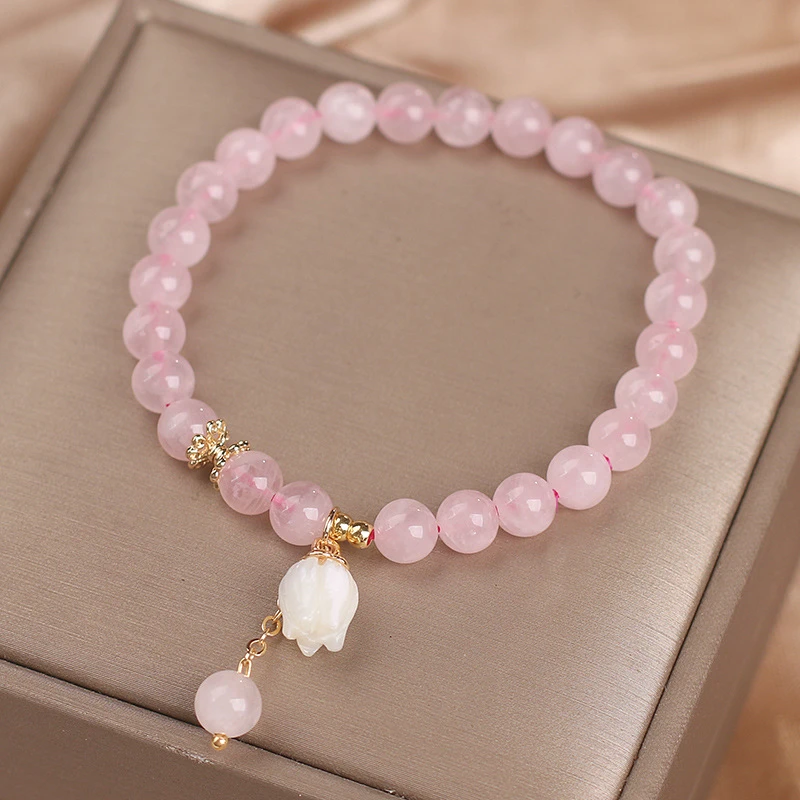 Bracelet Quartz Rose – Douceur De Tulipe 6 Bracelet Quartz Rose – Douceur De Tulipe – Image 4