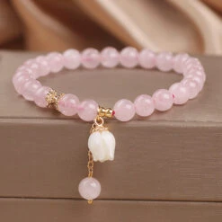 Bracelet Quartz Rose – Douceur De Tulipe