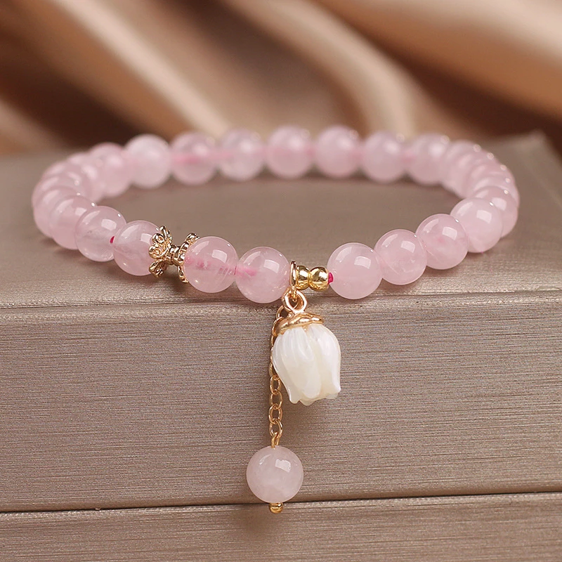 Bracelet Quartz Rose – Douceur De Tulipe 5 Bracelet Quartz Rose – Douceur De Tulipe – Image 3