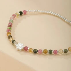 Bracelet Tourmaline – Cerise De Printemps, Argent 925 -Moment Ici bracelet tourmaline cerise de printemps argent 925 5