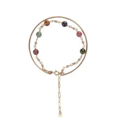 Bracelet Tourmaline – Harmonie Cosmique, Plaqué Or 14k -Moment Ici bracelet tourmaline harmonie cosmique plaque or 14k 2