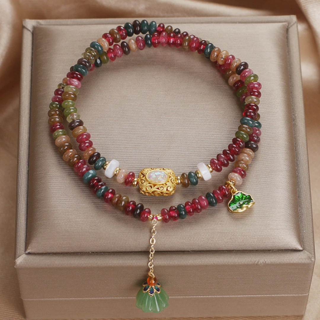 Bracelet Tourmaline Lotus – Éveil Spirituel 4 Bracelet Tourmaline Lotus – Éveil Spirituel – Image 2