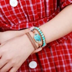 Bracelet Wrap En Turquoise – Toucher De Guérisseur -Moment Ici bracelet wrap en turquoise toucher de guerisseur 6