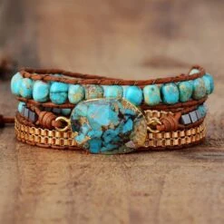Bracelet Wrap En Turquoise – Toucher De Guérisseur -Moment Ici bracelet wrap en turquoise toucher de guerisseur 8