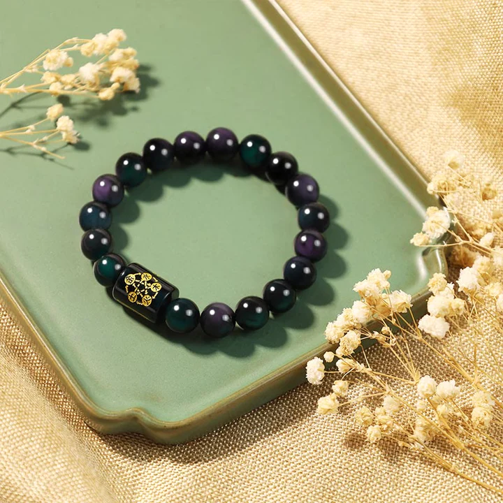 Bracelet « Richesse » Pi Xiu En Obsidienne Arc-en-ciel 3 Bracelet « Richesse » Pi Xiu En Obsidienne Arc-en-ciel
