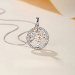 Collier Arbre De Vie – Arbre D’Amour, Argent 925 -Moment Ici collier arbre de vie arbre damour argent 925 1