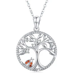 Collier Arbre De Vie – Coccinelle Porte-Bonheur, Argent 925 -Moment Ici collier arbre de vie coccinelle porte bonheur argent 925 3
