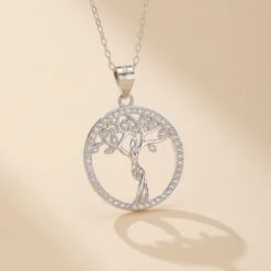 Collier Arbre De Vie – Vitalité Féminine, Argent 925