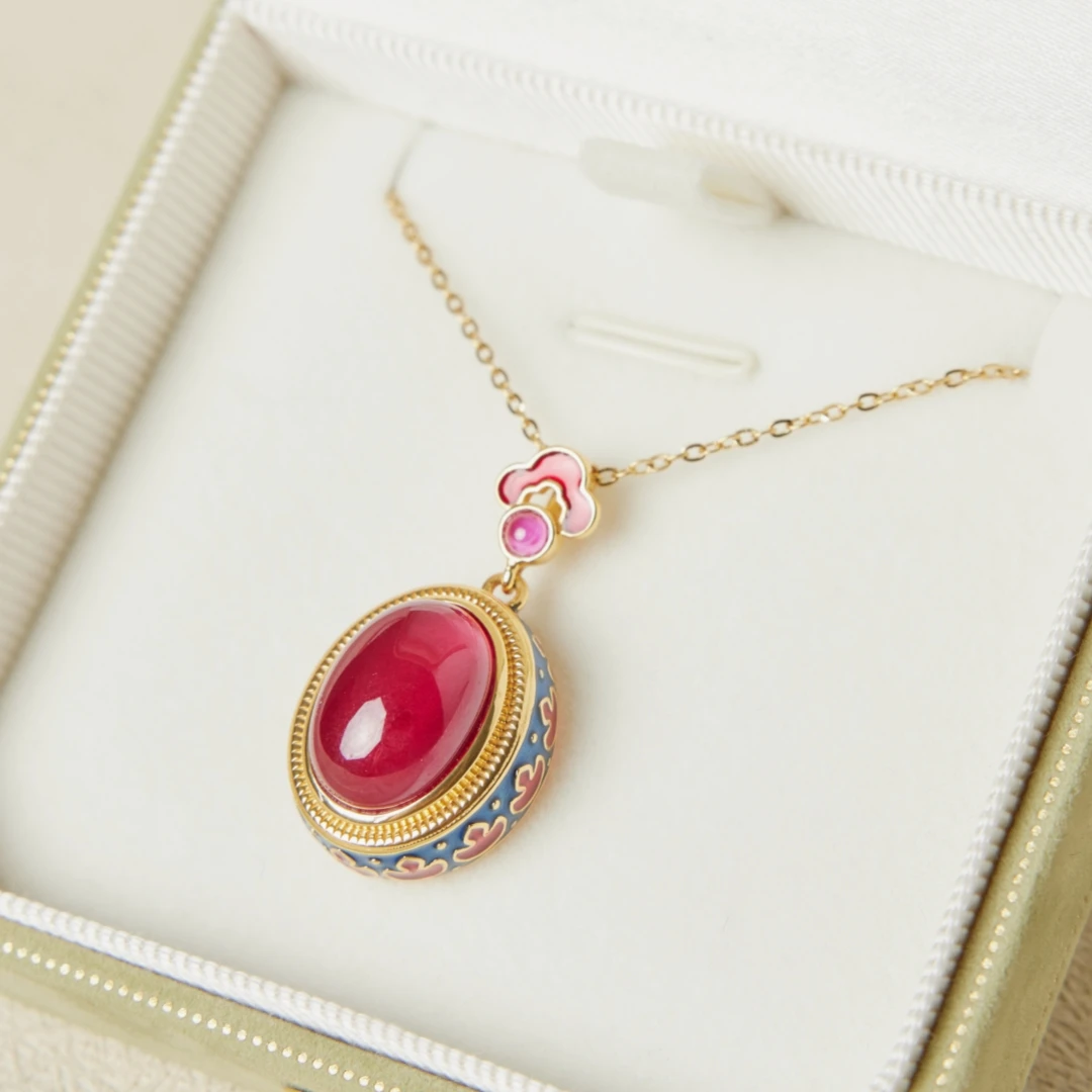 Collier Cornaline – Abondance, Argent Plaqué Or 5 Collier Cornaline – Abondance, Argent Plaqué Or – Image 3