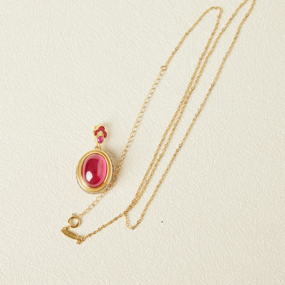 Collier Cornaline – Abondance, Argent Plaqué Or 7 Collier Cornaline – Abondance, Argent Plaqué Or – Image 5