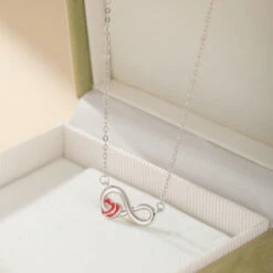 Collier Infini – Cœur Éternel, Argent 925 -Moment Ici collier infini coeur eternel argent 925 7