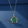 Collier Malachite – Étoile Fleur, Argent Plaqué Or 1 Collier Malachite – Étoile Fleur, Argent Plaqué Or -Moment Ici collier malachite etoile fleur argent plaque or 5