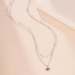 Collier Mauvais Œil – Double Protection, Argent 925 12 Collier Mauvais Œil – Double Protection, Argent 925 -Moment Ici collier mauvais oeil double protection argent 925 3