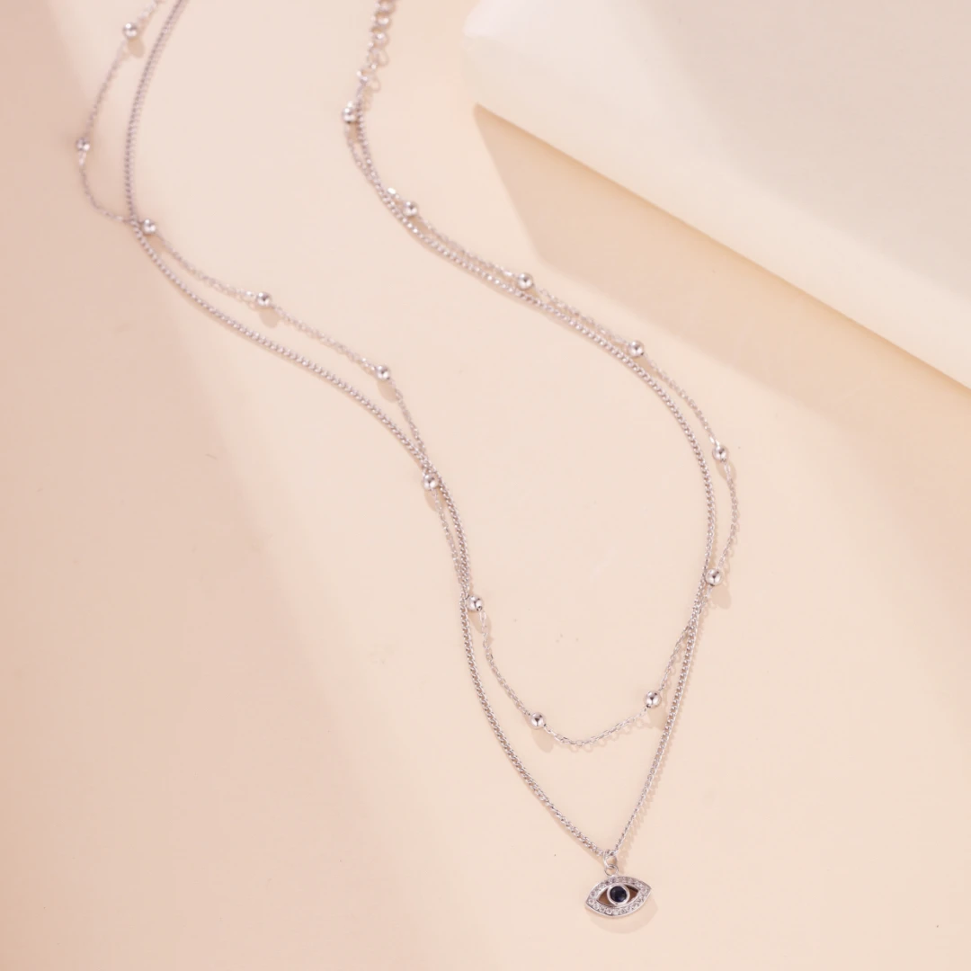 Collier Mauvais Œil – Double Protection, Argent 925 7 Collier Mauvais Œil – Double Protection, Argent 925 – Image 5