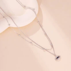 Collier Mauvais Œil – Double Protection, Argent 925 11 Collier Mauvais Œil – Double Protection, Argent 925 -Moment Ici collier mauvais oeil double protection argent 925 5