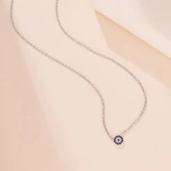 Collier Mauvais Œil – Gardien Bleu, Argent 925 -Moment Ici collier mauvais oeil gardien bleu argent 925 2