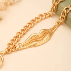 Collier Obsidienne – Vintage Spirale -Moment Ici collier obsidienne vintage spirale 3