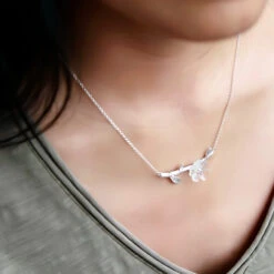 Collier Quartz Clair – Fleur De Tranquillité, Argent -Moment Ici collier quartz clair fleur de tranquillite argent