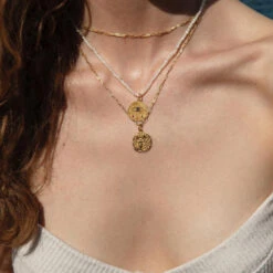 Collier Zodiaque – Constellation Dorée, Plaqué Or -Moment Ici collier zodiaque constellation doree plaque or 2