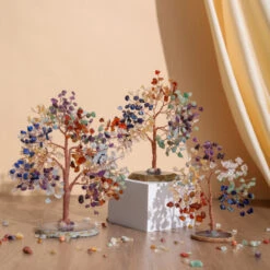 Confiance Et Paix – Arbre De Vie En Pierres De 7 Chakras