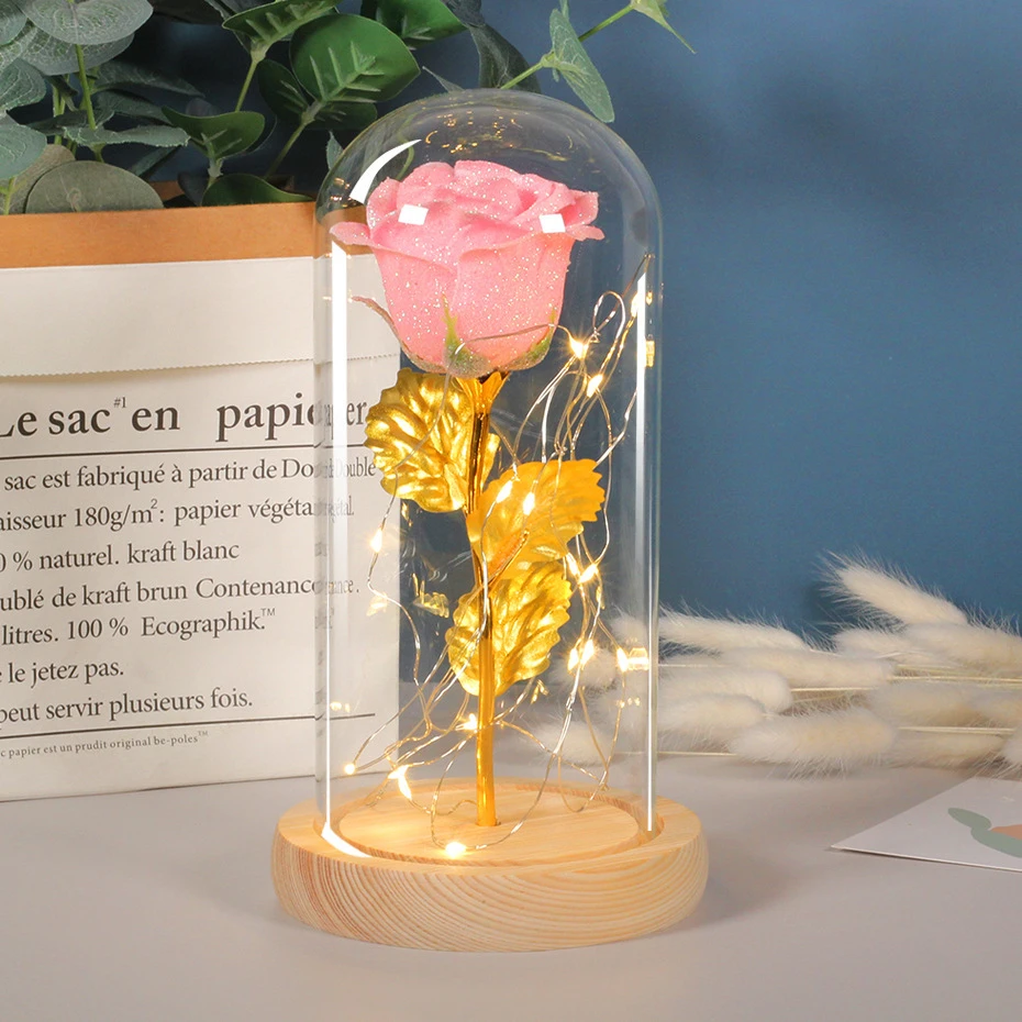 Histoire D’Amour – Lampe Led Rose Eternelle Sous Cloche 11 Histoire D’Amour – Lampe Led Rose Eternelle Sous Cloche – Image 9