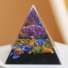 Force Intérieure – Pyramide Orgonite Arbre De Vie En Améthyste Et Lapis Lazuli