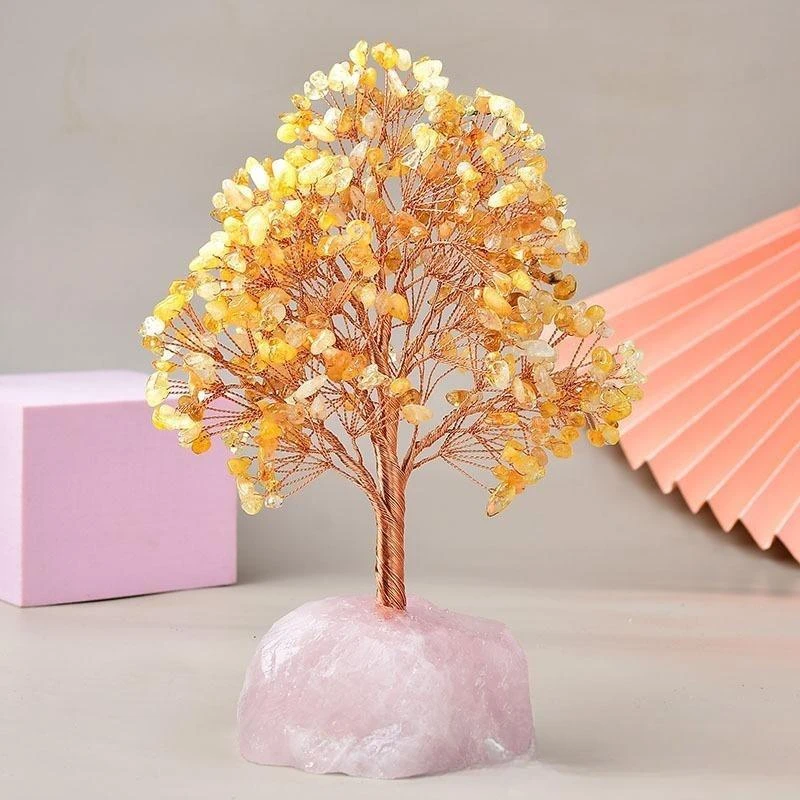 Générosité – Arbre De Vie Avec Base En Quartz Rose 7 Générosité – Arbre De Vie Avec Base En Quartz Rose – Image 5