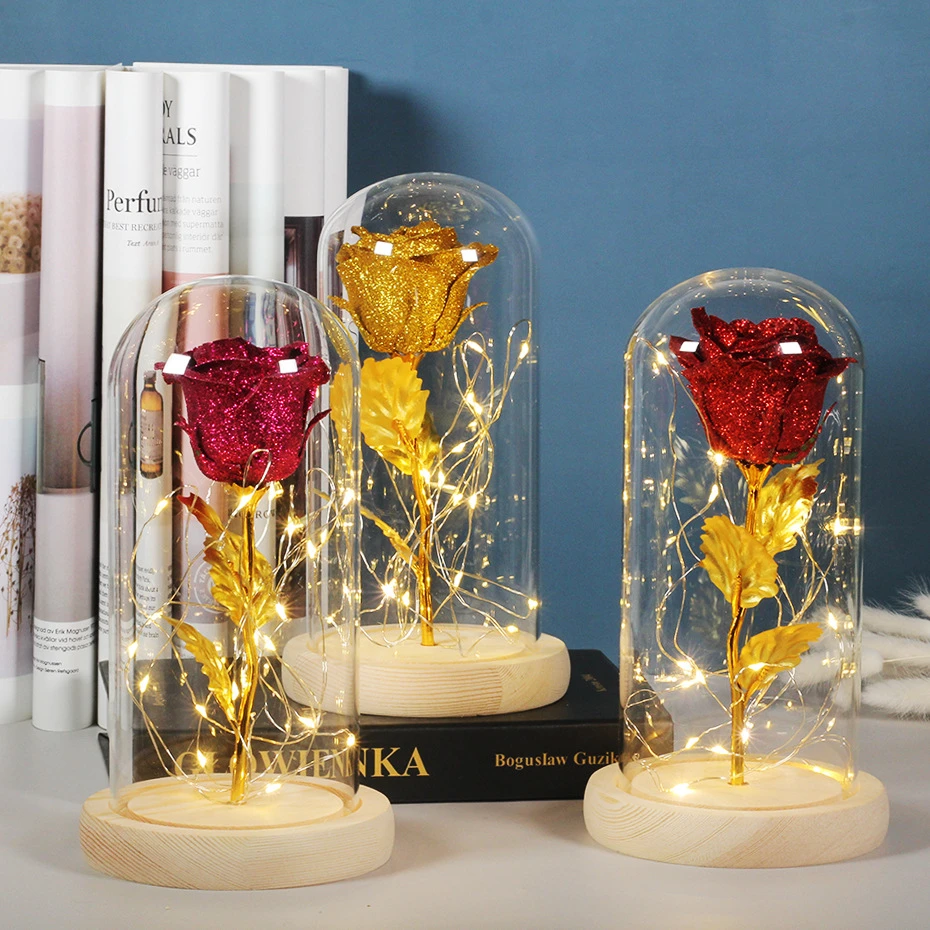 Histoire D’Amour – Lampe Led Rose Eternelle Sous Cloche 3 Histoire D’Amour – Lampe Led Rose Eternelle Sous Cloche