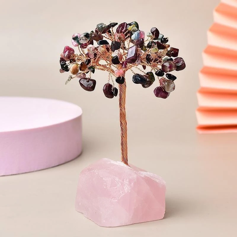 Joie De Vivre – Arbre De Vie Avec Base En Quartz Rose 17 Joie De Vivre – Arbre De Vie Avec Base En Quartz Rose – Image 15