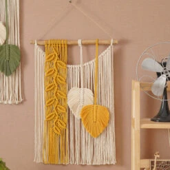 Macramé Mural ‘Nature’ Fait Main -Moment Ici macrame mural nature fait main