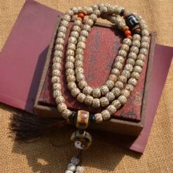 Mâlâ « Yin Et Yang » 108 Perles En Graine De Bodhi