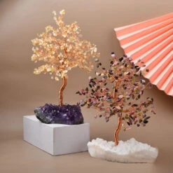 Orée Enchantée – Arbre De Vie En Citrine, Tourmaline Ou Turquoise -Moment Ici oree enchantee arbre de vie en citrine tourmaline ou turquoise 2