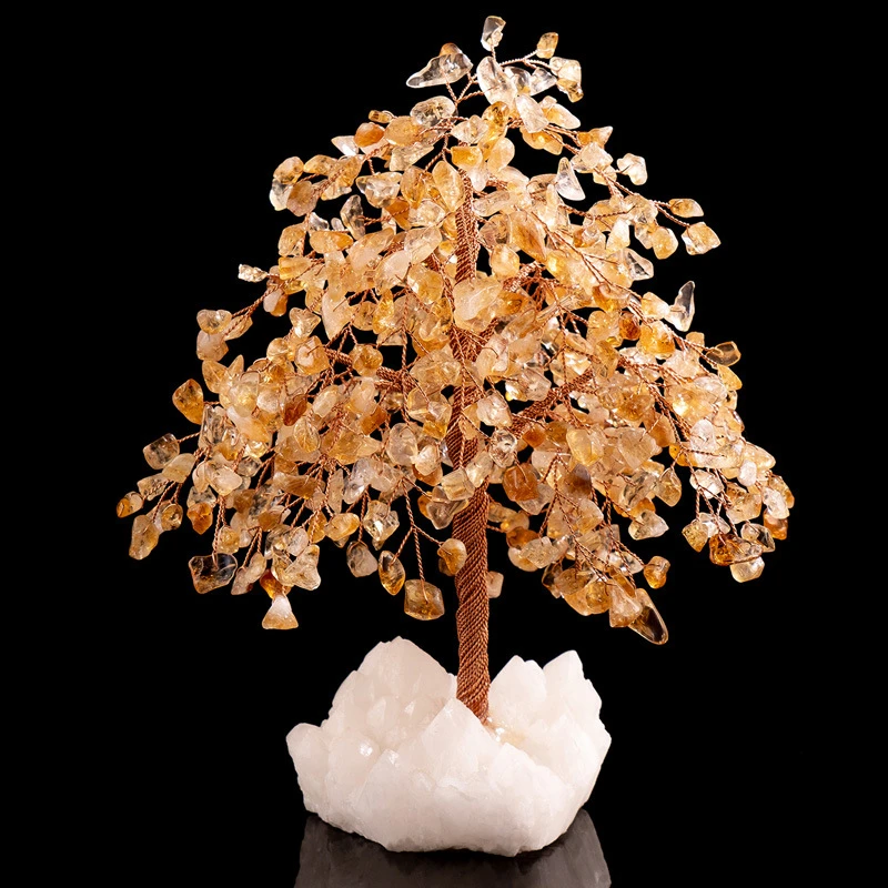 Paix Et Prospérité – Grand Arbre De Vie En Citrine Et Quartz Clair 3 Paix Et Prospérité – Grand Arbre De Vie En Citrine Et Quartz Clair