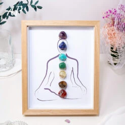 Plateau 7 Chakras ‘Harmonia’ Pierres Naturelles En Cadre