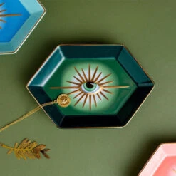 Plateau Décoratif Mauvais Œil – Gardien Spirituel, Céramique -Moment Ici plateau decoratif mauvais oeil gardien spirituel ceramique